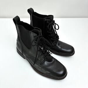 Timberland Men's Earthkeeper Black Leather 6" Chelsea Lace Up Boots - US13 Wide